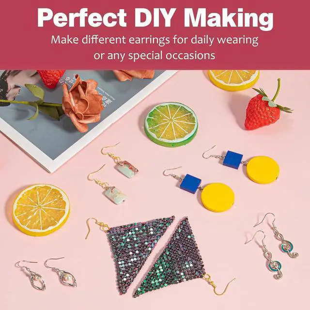 Alt view image 5 of 6 - Hypoallergenic Earring Hooks for Jewelry Making, 600 Pcs Earring Making Kit