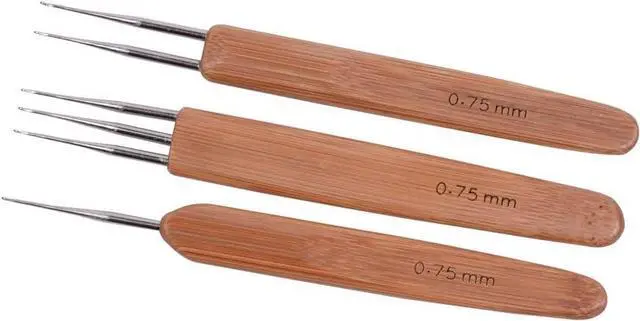 Alt view image 3 of 7 - 3 Pcs/Set Dreadlock Crochet Hook for Hair Dreadlock Needle Tool for Braid Craft Dread Locks Crochet Needles 0.75mm (1 Hook 2 Hooks 3 Hooks)