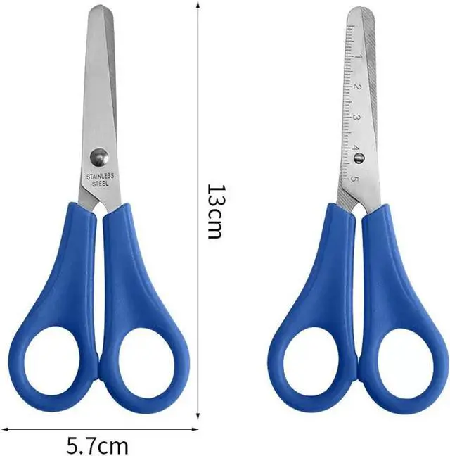 Alt view image 2 of 7 - 4 Sets of Children's Safety Scissors,Round Headed Plastic Scissors,Kindergarten Baby Handmade Scissors,Small Class art Enlightenment Training,Scissors