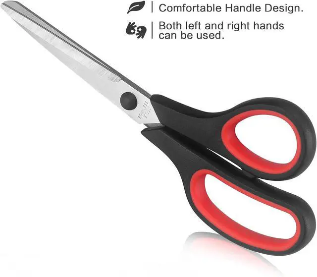 Alt view image 4 of 7 - LONGKEY Scissors 8.5 Inch All Purpose with Stainless Steel Blades, 2 PCS