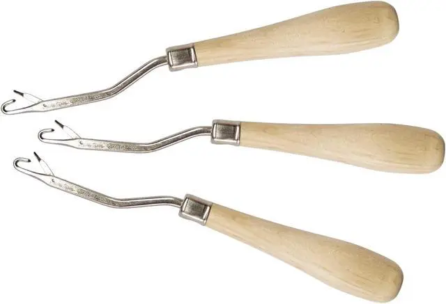 Alt view image 2 of 4 - HSYMQ Latch Hook Tools, 3Pack Wooden Bent Latch Hooks