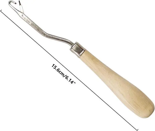 Alt view image 4 of 4 - HSYMQ Latch Hook Tools, 3Pack Wooden Bent Latch Hooks