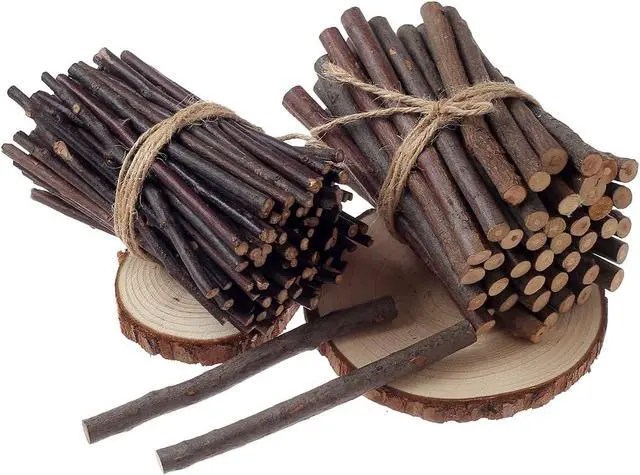 Alt view image 6 of 6 - 120Pcs Wood Sticks Twigs for Crafts Crafting 10cm 0.3-0.5cm