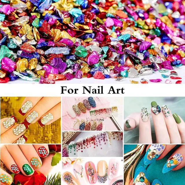 Alt view image 6 of 7 - 12 Box Crushed Glass Craft Glitter Fine for Resin Art, Small Broken Glass Pieces Irregular Metallic Crystal Chips Chunky Flakes Sequins for Nail Arts DIY Vase Filler Epoxy Jewelry Making Decoration