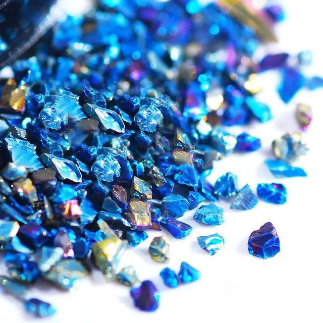 Alt view image 7 of 7 - 12 Box Crushed Glass Craft Glitter Fine for Resin Art, Small Broken Glass Pieces Irregular Metallic Crystal Chips Chunky Flakes Sequins for Nail Arts DIY Vase Filler Epoxy Jewelry Making Decoration