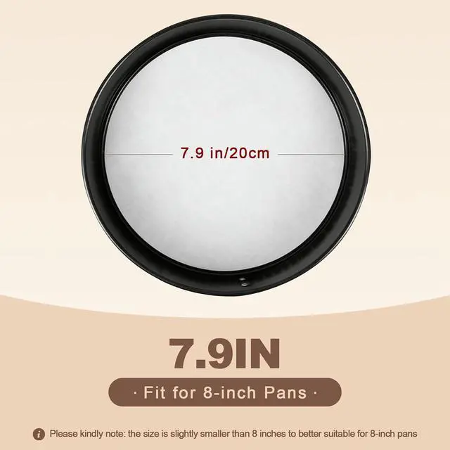 Alt view image 2 of 7 - 100 Pcs 8" Round Parchment Paper, Precut Non-Stick Oven-Safe Baking Parchment Rounds for Cake, Springform Pan, Tortilla Press, Pizza Pan and Air Fryer
