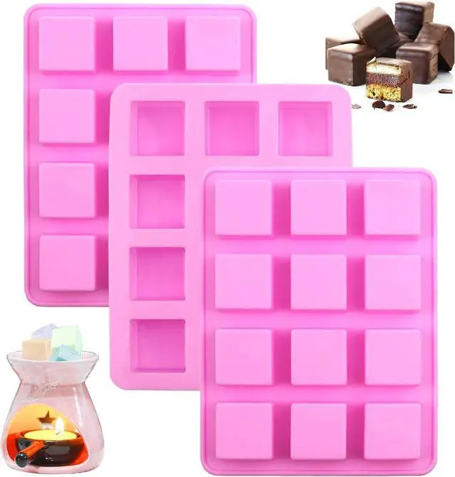 Main image of Wax Melts Molds Silicone,Square Candle Mold Silicone Molds for Wax Melts