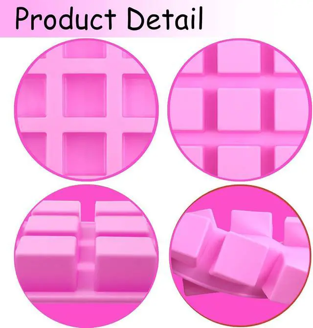 Alt view image 4 of 7 - Wax Melts Molds Silicone,Square Candle Mold Silicone Molds for Wax Melts