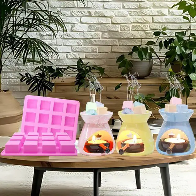 Alt view image 7 of 7 - Wax Melts Molds Silicone,Square Candle Mold Silicone Molds for Wax Melts
