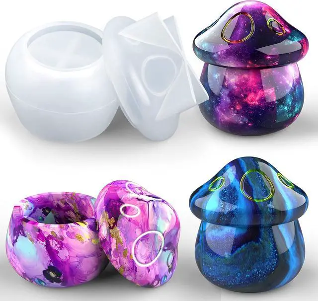 Main image of Juome Jar Resin Molds Silicone, Mushroom Jar Silicone Molds for Epoxy Resin