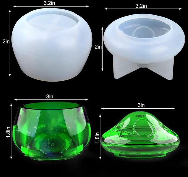 Alt view image 4 of 7 - Juome Jar Resin Molds Silicone, Mushroom Jar Silicone Molds for Epoxy Resin