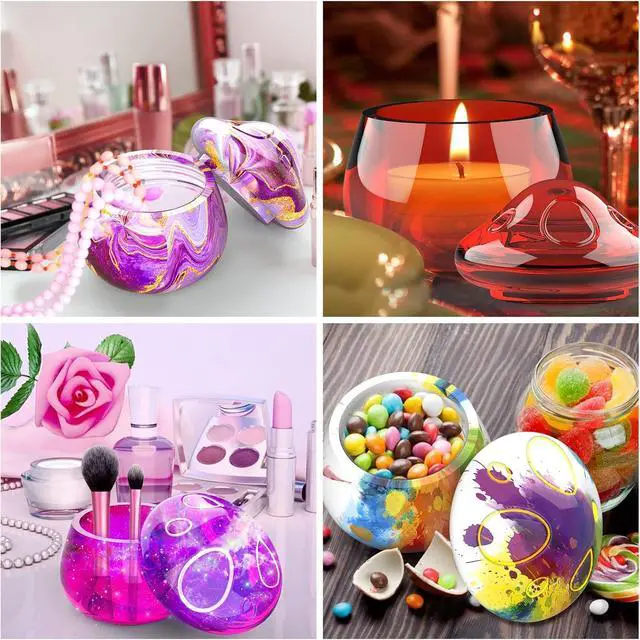 Alt view image 6 of 7 - Juome Jar Resin Molds Silicone, Mushroom Jar Silicone Molds for Epoxy Resin