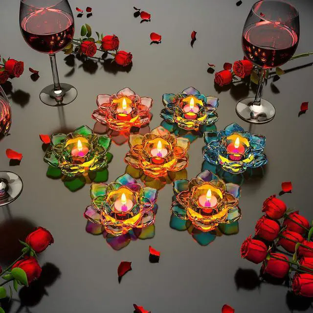 Alt view image 2 of 7 - Palksky Lotus Tealight Candles Holders Resin Mold, Flower Candlestick Epoxy Casting Silicone Molds for DIY Jewelry Box, Trinket Container, Candy Box Home Table Decoration