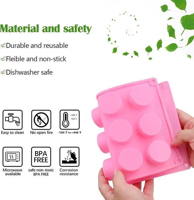 Alt view image 7 of 7 - Sakolla 2 Pack Cylinder Silicone Soap Molds, 15 Cavity Mini Round Silicone Molds for Handmade Soap, Lotion Bars, Bath Bombs, Chocolate, Cake