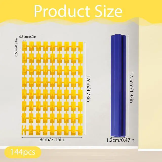 Alt view image 2 of 7 - Andibro 144 Pcs Clay Alphabet Stamps for Polymer Clays, Letter Press Kit for Pottery & Cookie Making, Plastic Embosser Cutter Stamp Set (Yellow+Blue)