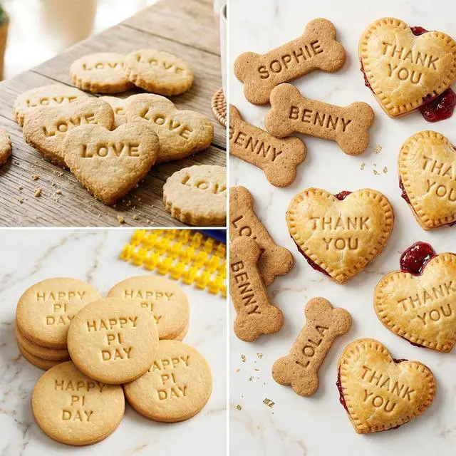 Alt view image 7 of 7 - Andibro 144 Pcs Clay Alphabet Stamps for Polymer Clays, Letter Press Kit for Pottery & Cookie Making, Plastic Embosser Cutter Stamp Set (Yellow+Blue)