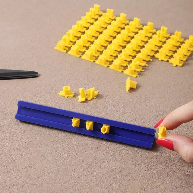 Alt view image 6 of 7 - Andibro 144 Pcs Clay Alphabet Stamps for Polymer Clays, Letter Press Kit for Pottery & Cookie Making, Plastic Embosser Cutter Stamp Set (Yellow+Blue)