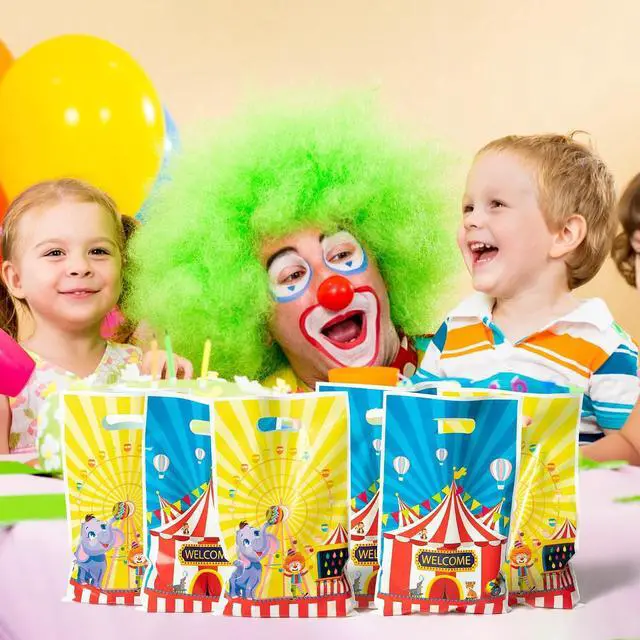 Alt view image 4 of 6 - AwserTantue Carnival Gift Wrap Bag Circus Mardi Gras Goodie Candy Treat Bag