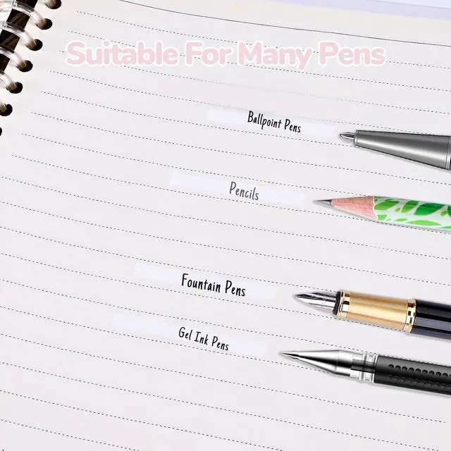 Alt view image 5 of 7 - Temiary 4P 2 in 1 White Correction Tape and Double Sided Roller Set, Pink