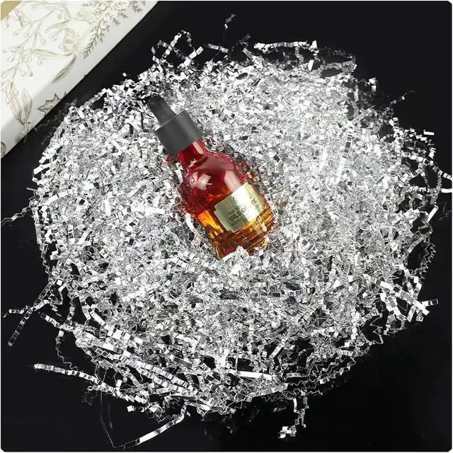 Alt view image 4 of 6 - LDKGHE 4 oz Crinkle Cut Paper Shred Filler for Gift Wrapping Baskets Filling Box Birthdays Christmas Thanksgiving Easter Weddings Valentines Mother's Day Anniversaries (Gold)