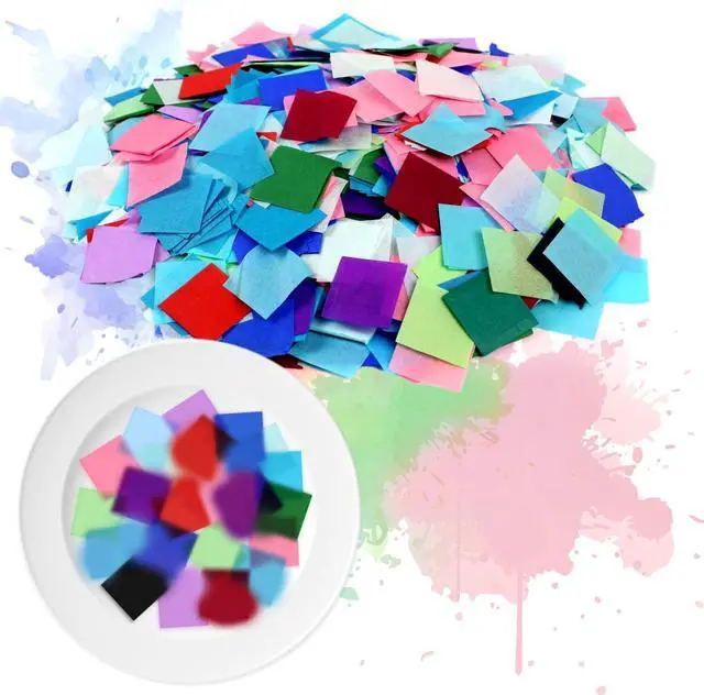 Main image of CCINEE 8000 Pcs Bleeding Tissue Paper 1 Inch Watercolor Bleeding Tissue Paper for DIY Crafts Scrapbooking Birthday Wedding Party Festival Decoration,20 Assorted Colors (Square)