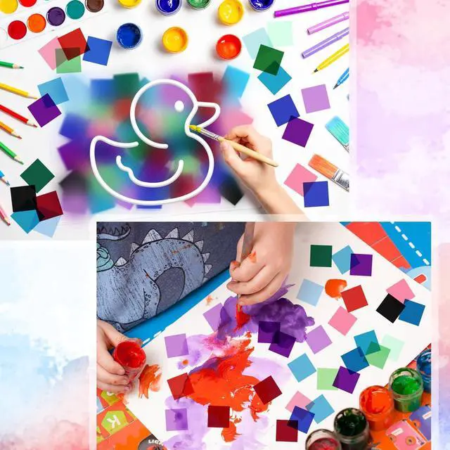 Alt view image 5 of 7 - CCINEE 8000 Pcs Bleeding Tissue Paper 1 Inch Watercolor Bleeding Tissue Paper for DIY Crafts Scrapbooking Birthday Wedding Party Festival Decoration,20 Assorted Colors (Square)