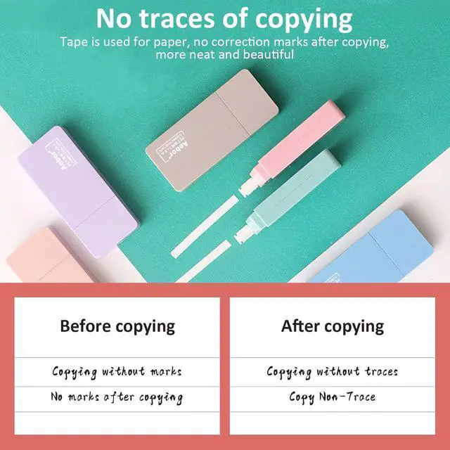 Alt view image 4 of 7 - 6 Pack Correction Tape Cute White Tape Macaron Color Correction Tape, Easy To Use Applicator for Instant Corrections for Students,Office Workers