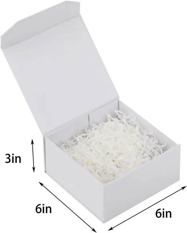 Alt view image 3 of 7 - Small Gift Boxes with Lids for Presents, 6x6x3 Inch 1 Pack White