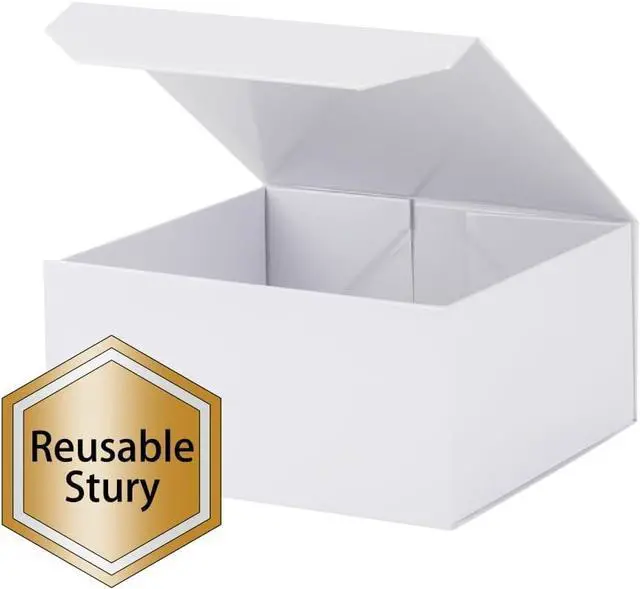 Alt view image 4 of 7 - Small Gift Boxes with Lids for Presents, 6x6x3 Inch 1 Pack White