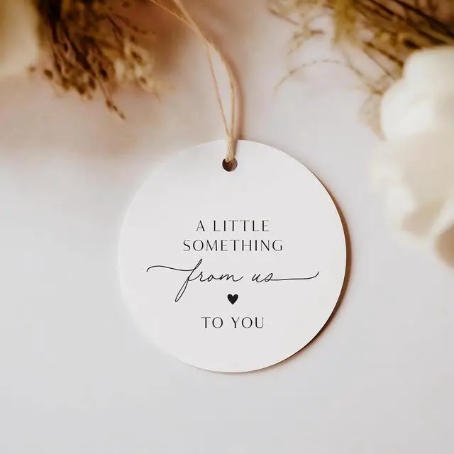 Alt view image 3 of 7 - ThreeKin Pack of 50 Thank You Gift Tags, 2.5" Circle with Pre-Punched Hole - Perfect for Weddings, Parties, Baby Showers, Events | Hanging Tags for Gift Wrapping