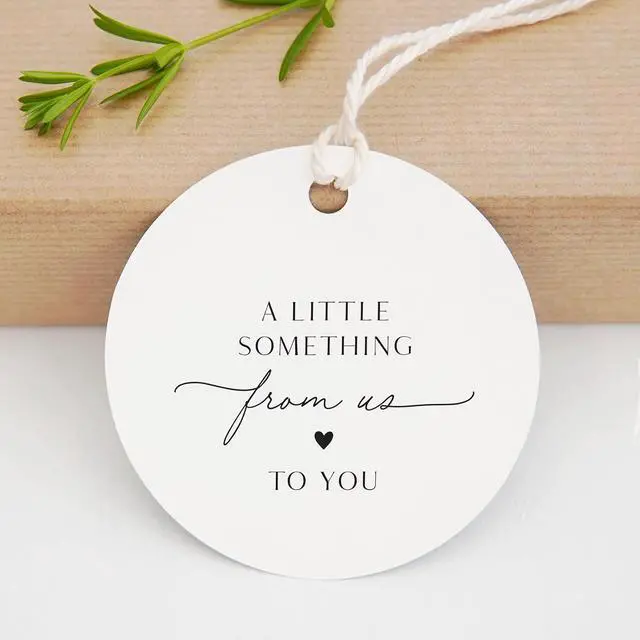 Alt view image 5 of 7 - ThreeKin Pack of 50 Thank You Gift Tags, 2.5" Circle with Pre-Punched Hole - Perfect for Weddings, Parties, Baby Showers, Events | Hanging Tags for Gift Wrapping