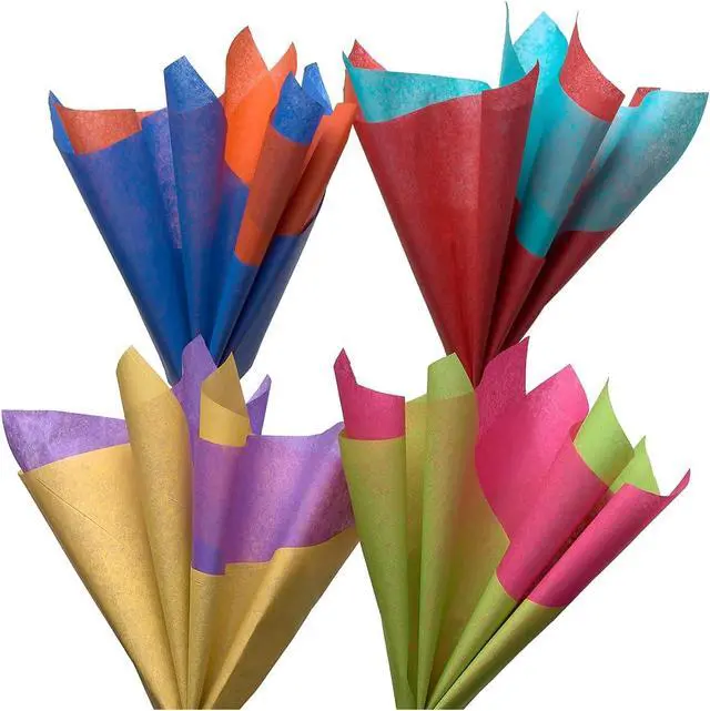 Alt view image 3 of 6 - American Greetings Rainbow Tissue Paper, 40 Sheets (8 colors, 20 in. x 20 in.) for Birthdays, All Occasions, Gift Bags and Boxes, Gift Wrap, Crafts, Paper Flowers, Pom Poms, and More