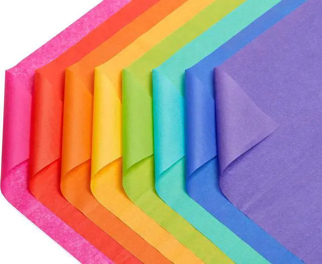 Alt view image 5 of 6 - American Greetings Rainbow Tissue Paper, 40 Sheets (8 colors, 20 in. x 20 in.) for Birthdays, All Occasions, Gift Bags and Boxes, Gift Wrap, Crafts, Paper Flowers, Pom Poms, and More