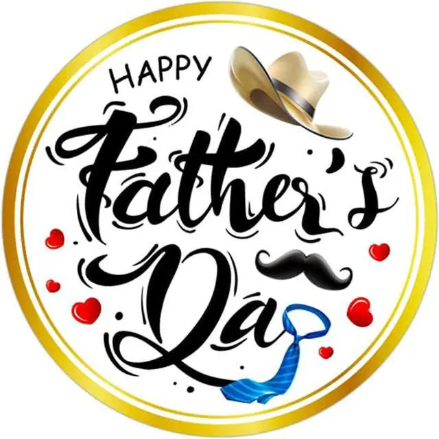 Main image of FLYAB 36PCS Happy Fathers Day Stickers - 1.5" Labels Fathers Day Gift Tags Labels Present Stickers for Gift Box Wrap Envelope Seals Party Favors Decorations