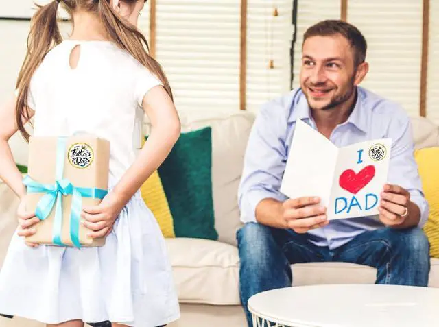 Alt view image 4 of 7 - FLYAB 36PCS Happy Fathers Day Stickers - 1.5" Labels Fathers Day Gift Tags Labels Present Stickers for Gift Box Wrap Envelope Seals Party Favors Decorations