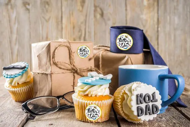 Alt view image 7 of 7 - FLYAB 36PCS Happy Fathers Day Stickers - 1.5" Labels Fathers Day Gift Tags Labels Present Stickers for Gift Box Wrap Envelope Seals Party Favors Decorations