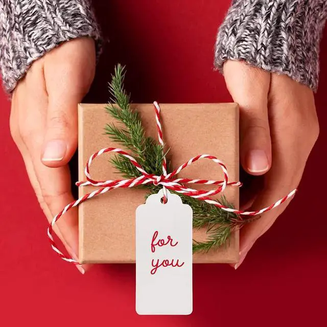 Alt view image 4 of 5 - G2PLUS White Gift Tags with String, 2'' x 4'' Paper Gift Tag, 100PCS Rectangle Blank Tags with Holes for Arts and Crafts, Wedding,Holiday,Christmas Gift Wrapping, Party Decor
