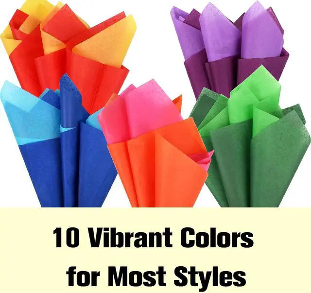 Alt view image 3 of 7 - Simetufy 60 Sheets 20 x 20 Tissue Paper for Gift Bags 10 Bold Colors