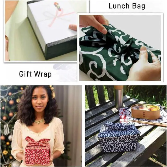 Alt view image 3 of 7 - Japanese Fabric Furoshiki Wrapping Cloth Reusable Eco-Gift Wrap Paper Karakusa