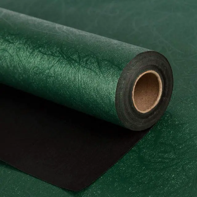 Alt view image 2 of 7 - WRAPAHOLIC Green Wrapping Paper Roll - Mini Roll - 17 Inch x 16.5 Feet - Reversible Green and Black for Christmas, Birthday, Wedding, Baby Shower