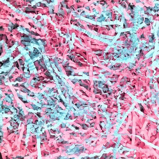 Main image of Amsthow Basket Filler Crinkle Paper for Boy or Girl Raffle Box, 1/2 LB