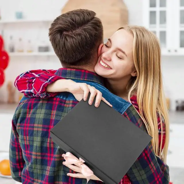 Alt view image 7 of 7 - batifine Gift Boxes, 9.5x7x3 Inch Folding Gift Box with Lids, Magnetic Closure Lid Gift Box for Presents Birthday Wrapping Wedding Mother's Day (Black