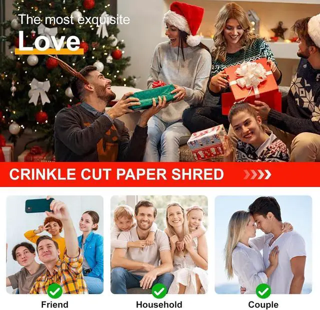 Alt view image 3 of 7 - DOTUHAO Crinkle Cut Paper Shred Filler Black Crinkle Shredded Paper for Gift Box - Gift Basket Bag Filler - Grass Cushion Stuffing for Valentine's Day Halloween Holiday Packaging Wrapping - 4 oz