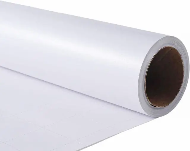 Main image of ZINTBIAL Matte White Wrapping Paper Roll with Cut Lines - Solid White Holiday Gift Wrap for Mother's Day,Wedding,Birthdays,Bridal Shower,Engagement - 17.5 in x 33 ft (48 sq. ft), Easy to Cut