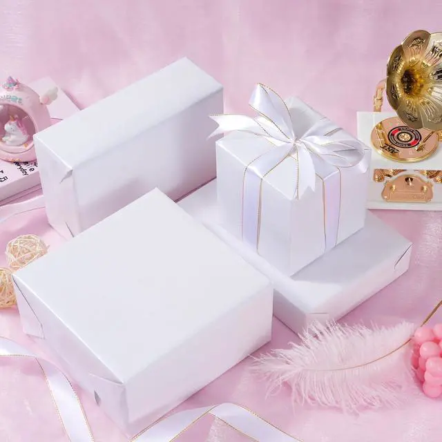 Alt view image 5 of 7 - ZINTBIAL Matte White Wrapping Paper Roll with Cut Lines - Solid White Holiday Gift Wrap for Mother's Day,Wedding,Birthdays,Bridal Shower,Engagement - 17.5 in x 33 ft (48 sq. ft), Easy to Cut