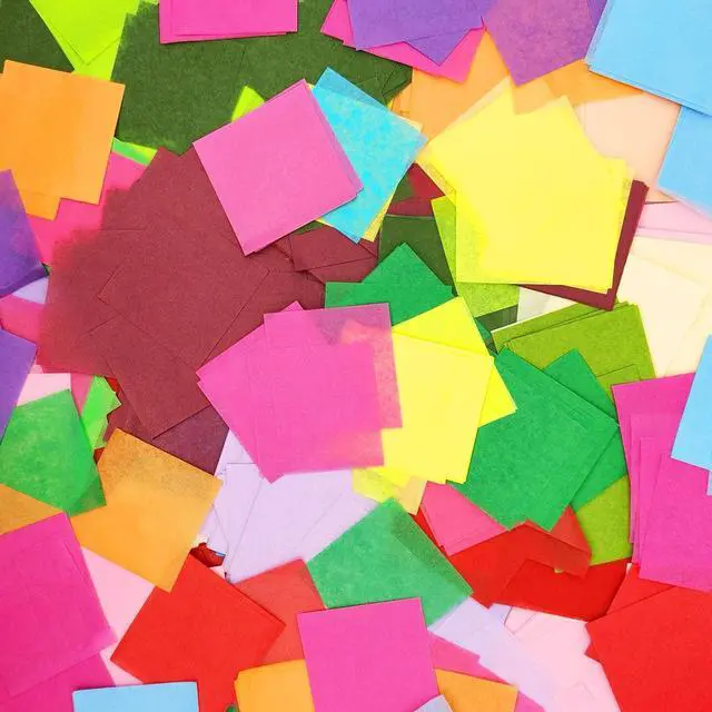 Alt view image 4 of 7 - Jyongmer 6000 PCS 2 Inch Multicolor Tissue Paper Squares 30 Assorted Colors