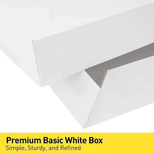 Alt view image 6 of 7 - SUNCOLOR 6 Pack 14" Medium White Gift Boxes With Lids For Clothes Presents