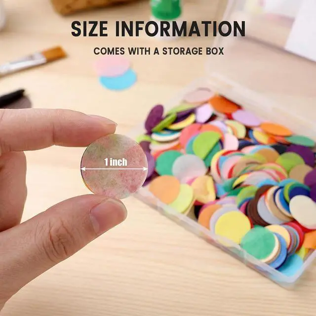 Alt view image 3 of 6 - KOOGEL 1 Inch Round Tissue Paper Confetti, Table Confetti Decoration