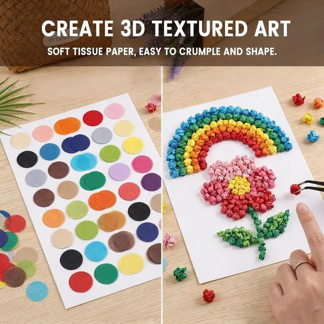 Alt view image 2 of 6 - KOOGEL 1 Inch Round Tissue Paper Confetti, Table Confetti Decoration