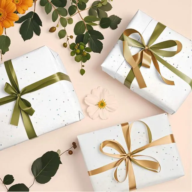 Alt view image 6 of 7 - White Glitter Tissue Paper for Gift Bags 36 Sheets 14x20 Inch - Recyclable Wrapping Paper for Weddings, Birthdays, Party & Festival Decorations DIY Craft Supplies